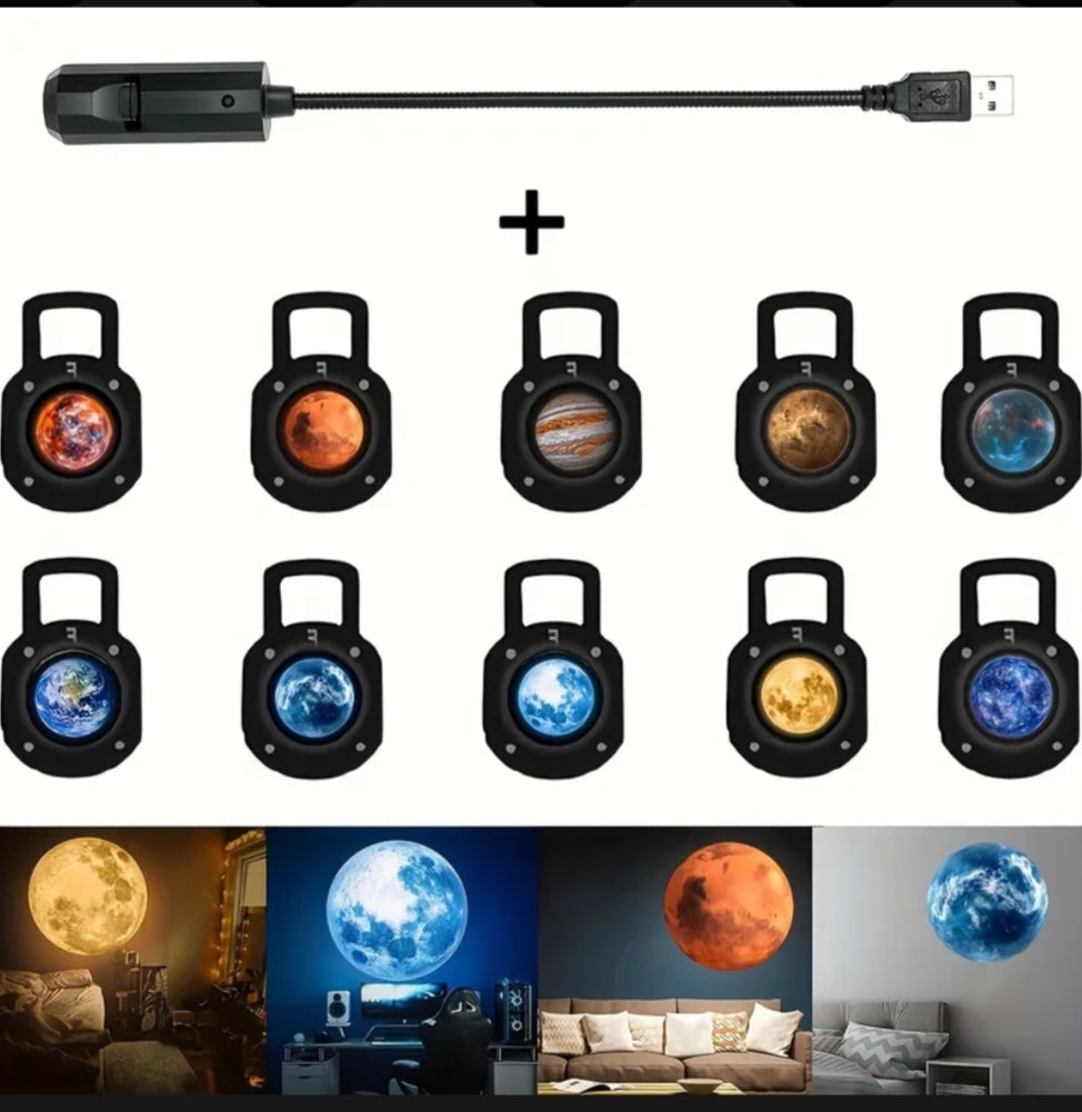 Moonlight 3D USB Projection Lamp – Starry Sky Mood Light
