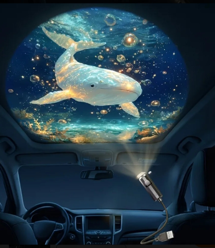 Dreamy Pattern LED Projection Lamp Set – USB-Powered Portable Lights
